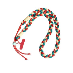 Hand-Woven Crossbody Phone Lanyard Strap | Creative Multi-Color Braided Cellphone Shoulder Neck Cord with Universal Case Insert Tab