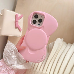 Cute Pink Bow Silicone Phone Case for iPhone | Girly Covers