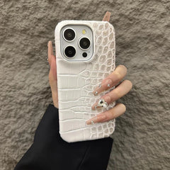 Crocodile Pattern Leather Case For iPhone | Ombre Gradient Shockproof Cover For Phone