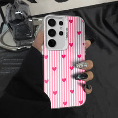 Cute Heart Stripe Case For Samsung Galaxy