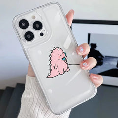 Cute Dinosaur Couple Phone Case For iPhone | Shockproof | Non-Slip Cover