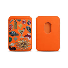 Artistic Leather Card Wallet for Phone | MagSafe Card Holder