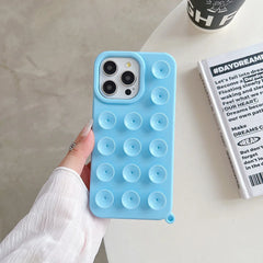 Soft Silicone Suction Cup Phone Case For iPhone