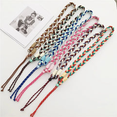 Hand-Woven Crossbody Phone Lanyard Strap | Creative Multi-Color Braided Cellphone Shoulder Neck Cord with Universal Case Insert Tab