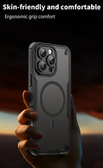Magnetic Shockproof Case for iPhone | Rugged Matte Translucent Protective Cover