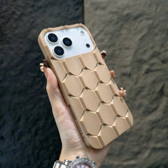 3D Honeycomb Cube Matte Phone Case For iPhone | Soft Silicone Shockproof Armor Cover