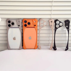 Metal Aluminum Alloy Frame Phone Case For iPhone  | Acrylic Transparent Phone Cover