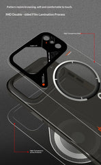 IMD Double-sided Lamination Mecha Magnetic Phone Case For iPhone