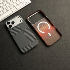 Carbon Fiber Pattern Magnetic Case For iPhone