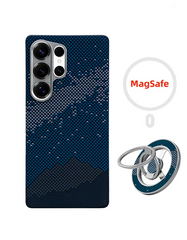 Aramid Kevlar Carbon Fiber Case for Samsung Galaxy | Ultra-Thin Magnetic Cover | Matching Ring Grip Bundle