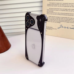 Metal Aluminum Alloy Frame Phone Case For iPhone  | Acrylic Transparent Phone Cover