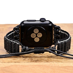Boho Natural Stone Beaded Watch Band For Apple Watch | Handcrafted Imperial Jasper Bracelet Strap