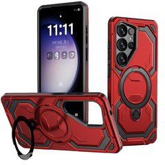 Heavy Duty Armor Rigged MagSafe Phone Case for Samsung Galaxy with Kickstand