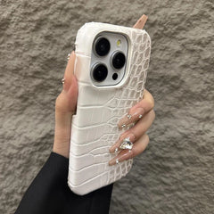Crocodile Pattern Leather Case For iPhone | Ombre Gradient Shockproof Cover For Phone