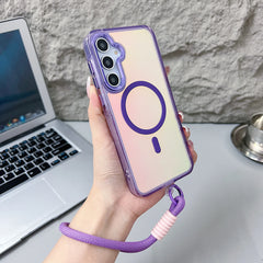Laser Gradient Magnetic Lanyard Shockproof Case for Samsung Galaxy