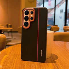 Two-tone Color Faux Leather Phone Case For Samsung