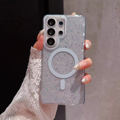 Transparent  Glitter Magnetic Phone Case For Samsung Galaxy | Shockproof Bumper Cover