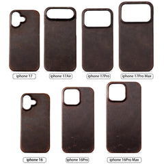 Retro Cowhide Phone Case for iPhone | Leather Phone Cover