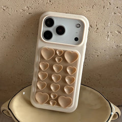 Cute 3D Heart Suction Cup Silicone Case for iPhone