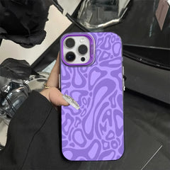Aesthetic Retro Swirl iPhone Case | Wavy Groovy Pattern Protective Cover