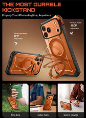 Heavy Duty Rugged Magnetic Phone Case with Stand For iPhone 17 Pro Max