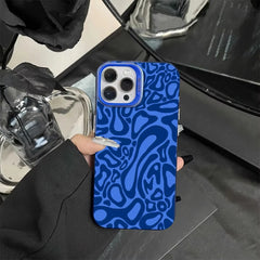 Aesthetic Retro Swirl iPhone Case | Wavy Groovy Pattern Protective Cover