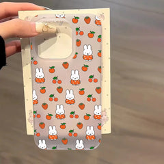 Anime Cute Matte Clear Frosted Shockproof phone Case iPhone