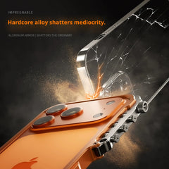 Metal Aluminum Alloy Frame Case For iPhone | Cyberpunk Punk Heat Dissipation Shockproof Cover