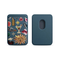 Artistic Leather Card Wallet for Phone | MagSafe Card Holder