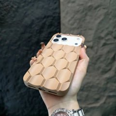 3D Honeycomb Cube Matte Phone Case For iPhone | Soft Silicone Shockproof Armor Cover