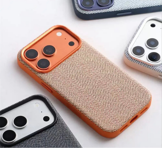 Linen Fiber Texture MagSafe Phone Case for iPhone