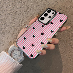 Cute Heart Stripe Case For Samsung Galaxy