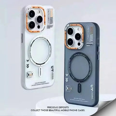 Matte Magnetic Phone Case with Metal Lens For iPhone