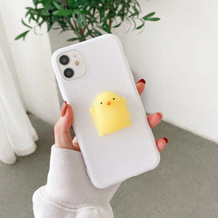 3D Squishy Animal Toy TPU Cover For iPhone
