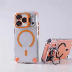 Clear MagSafe Case For iPhone | Folding Ring Kickstand | Corner Bumpers | Transparent Phone Cover