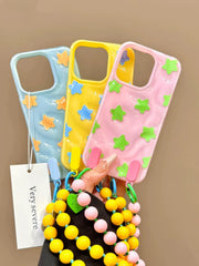 Meteorite Lattice Star Phone Case For iPhone with Bracelet