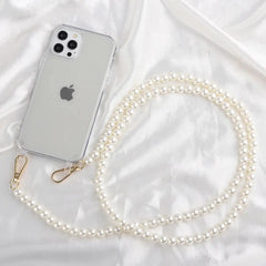Pearl Chain Crossbody Strap | Shockproof Acrylic Lanyard Phone Case for iPhone