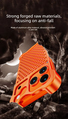 Honeycomb Metal Aluminum Alloy Heat Dissipation Bumper Phone Case for iPhone