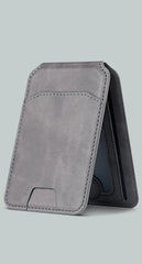 PU Leather Magnetic Card Holder With Stand | Credit Card Pocket | Magsafe Card Holder