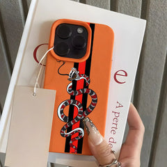 Coiled Snake Striped Phone Case for iPhone