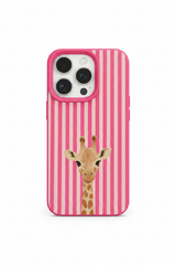 Striped Giraffe Phone Case for iPhone | Aesthetic Animal Print Soft Phone Cover