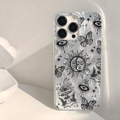 Golden Mystic Sky Celestial Print Case for iPhone