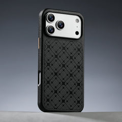Embossed Pattern Leather Case for iPhone