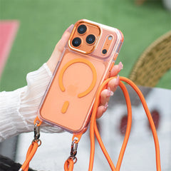 Crossbody Lanyard Clear Case for iPhone | Adjustable Shoulder Strap MagSafe Hard Cover
