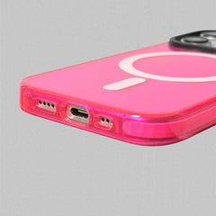 Soft Silicone Neon Clear MagSafe Phone Case For iPhone