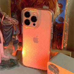 Sparkly Glitter Case for iPhone | Slim Clear Transparent Soft TPU Shockproof Bling Phone Cover