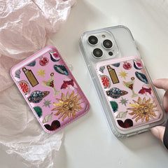Artistic Leather Card Wallet for Phone | MagSafe Card Holder