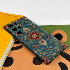 Vintage Floral Elegance Phone Case for Samsung Galaxy | Hard Dual Layer Protective Cover