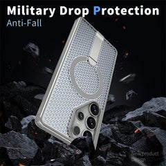 Heat Dissipation Folding Stand Magnetic Phone Case For Samsung Galaxy