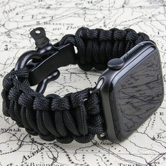 Rugged Paracord Sport Strap for Apple Watch  | Heavy-Duty Survival Nylon Bracelet Band